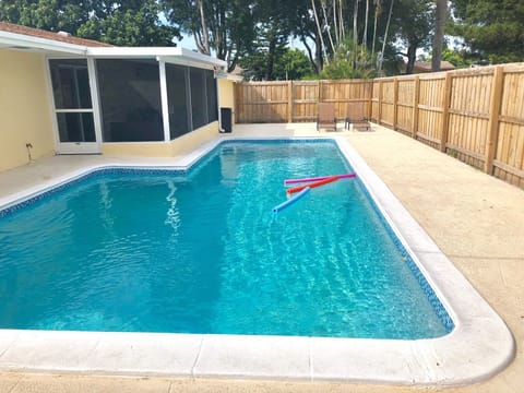 Pool view with access to porche 
