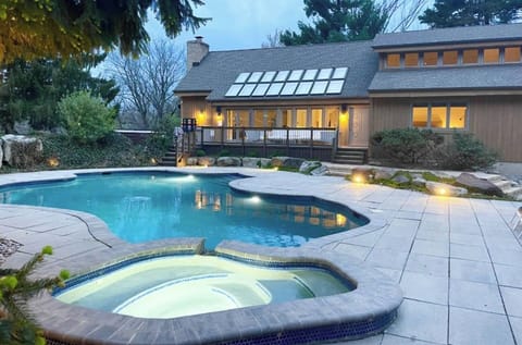 Pool & hot tub/Jacuzzi. Tranquil view from main living area.
