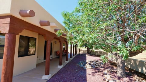 Back of Guest House facing a beautiful view of the Mountains.