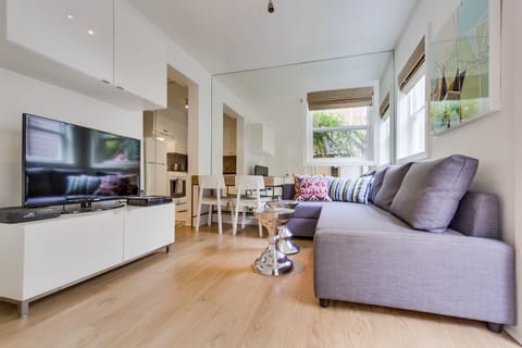 Large flat screen TV is perfect for movie nights!