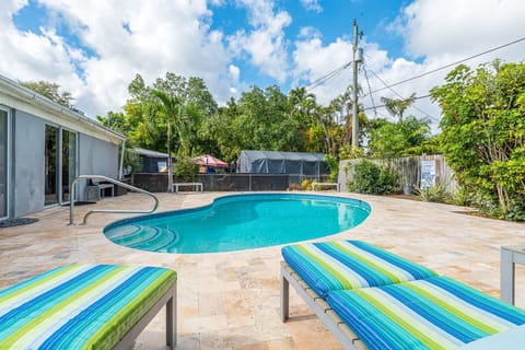 Sit back and relax at your next vacation getaway with a bright sparkling pool!