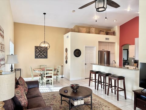 Family room with breakfast nook. 