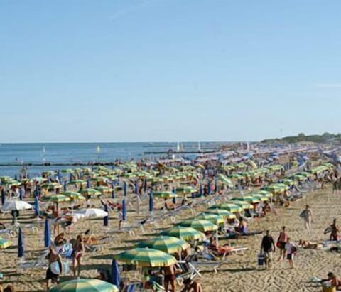 Beach nearby, sun loungers, beach umbrellas