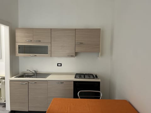 Apartment | Private kitchen | Full-size fridge, microwave, oven, stovetop