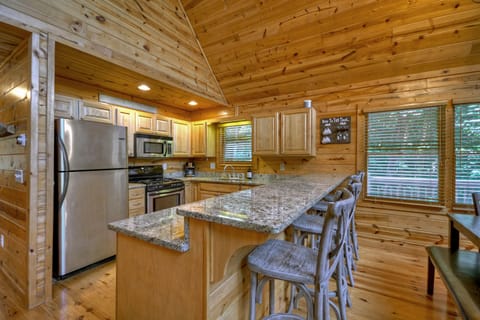 Breakfast bar seats 4