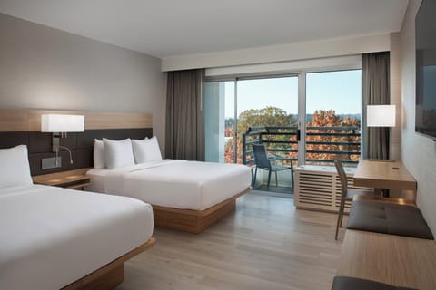 Hypo-allergenic bedding, desk, laptop workspace, iron/ironing board