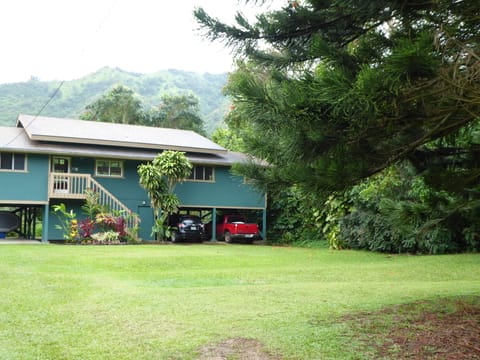 House set on back of lot from road