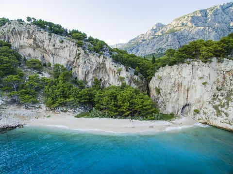 Beach nearby, beach umbrellas