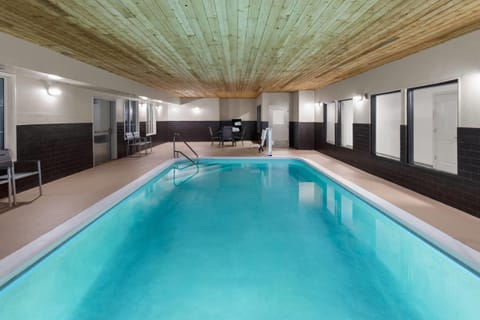 Indoor pool, sun loungers