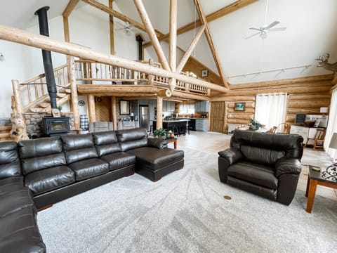 The great room provides a perfect setting for gathering with family and friends