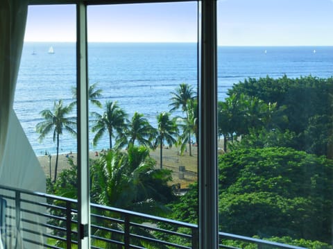 Ocean/beach view from the bedroom.