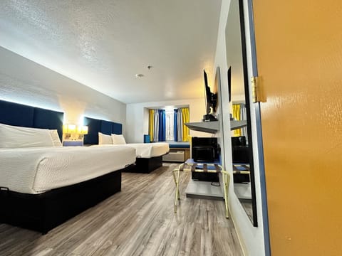 In-room safe, desk, soundproofing, cribs (free)