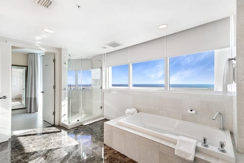 Suite, 2 Bedrooms | Bathroom | Designer toiletries, hair dryer, bathrobes, towels