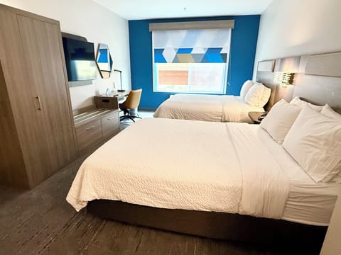 Hypo-allergenic bedding, pillowtop beds, blackout drapes