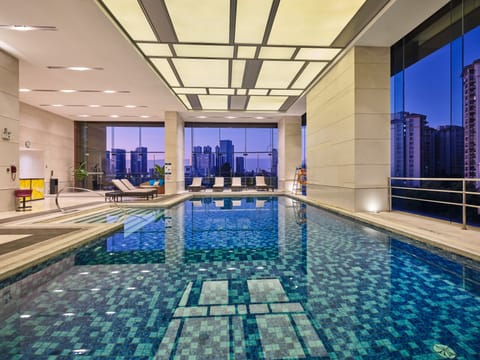 Indoor pool, open 6:30 AM to 10:30 PM, sun loungers