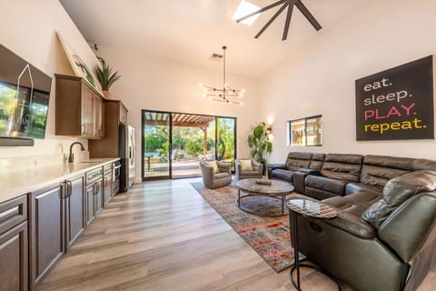 Detached bunk house living room
