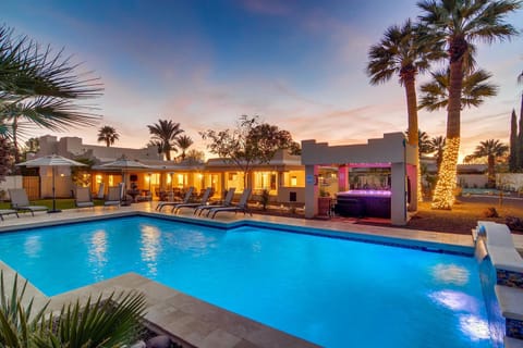 Outdoor living...Private pool, private spa, outdoor games, gorgeous interior