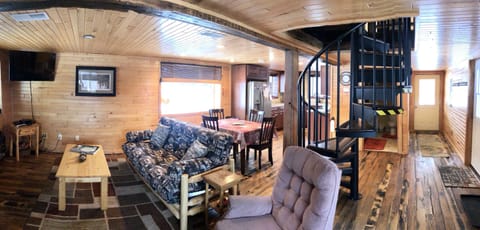 Full Futon in living room, Spiral staircase