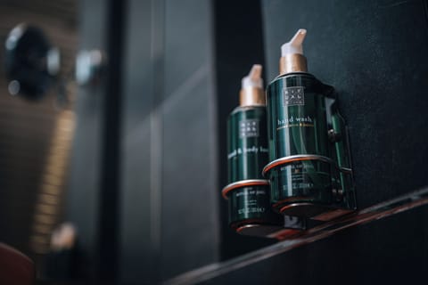 Free toiletries, hair dryer, bathrobes, slippers