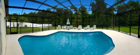 Huge pool and sun deck, nestled in a woodland garden for ultimate relaxation