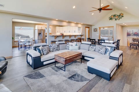 This open concept allows for a light and bright room.