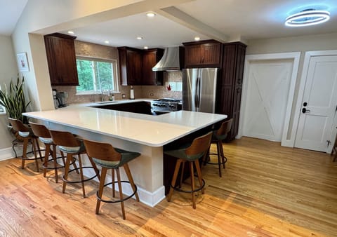 New Kitchen.  Huge island.