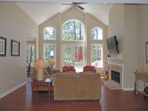 Living Room with Views of Private Pool