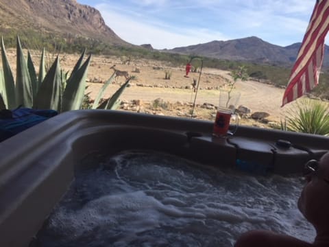 Enjoy a cool beverage with the wildlife while relaxing in the cooling pool!