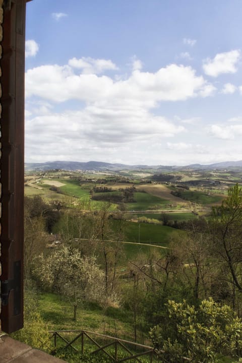 view  on the Umbrian hills from the bedrooms