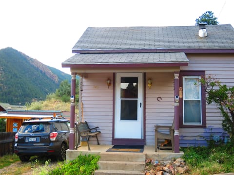 THE HOUSE IS LOCATED ON A QUIET STREET.  TWO PARKING SPOTS ON THE LEFT-HAND SIDE