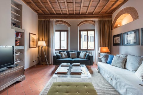 Deluxe Apartment, 2 Bedrooms, City View | Living room | Flat-screen TV, fireplace, iPod dock, MP3 dock