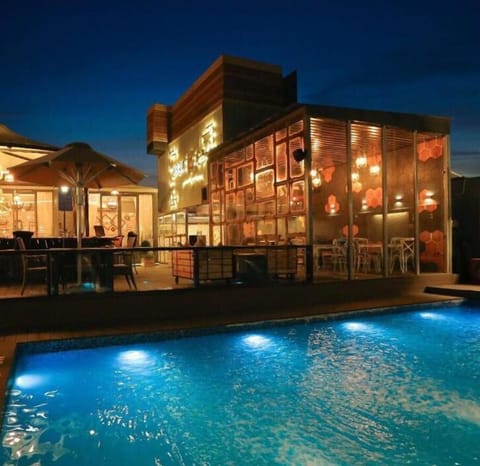 Indoor pool, outdoor pool, sun loungers