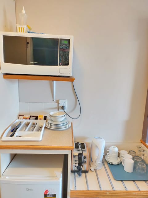 Fridge, microwave, coffee/tea maker