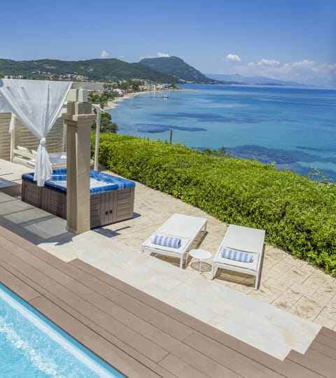 2 Bedrooms Villa Sea View with Private Hot-Tub and Heated Pool | Terrace/patio