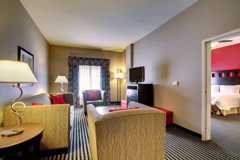 Suite, 1 Bedroom, Non Smoking | Living area | 55-inch LCD TV with satellite channels, TV, pay movies