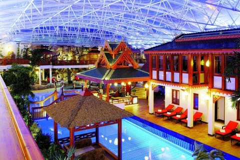 Indoor pool, 2 outdoor pools, open 10 AM to 9 PM, sun loungers