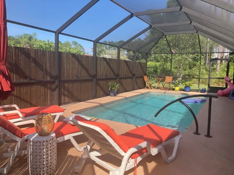 Relax in the lanai and pool area!