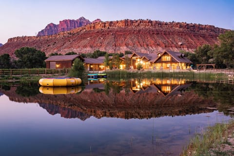 Experience your own private 14,000 sq. ft. desert oasis,complete with a pool, theater room, indoor soccer field, and breathtaking Zion-style views. The perfect retreat for families, weddings, and unforgettable gatherings.