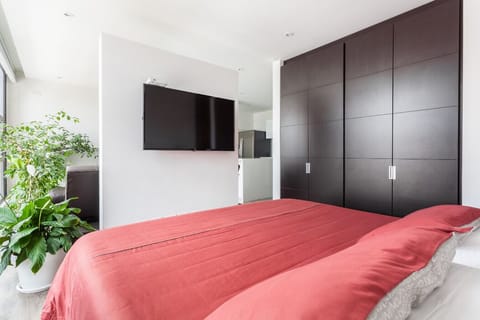 Espacioso apartaestudio con Cama King