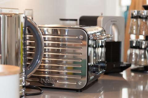 The kitchen features a full range of premium accessories for those keen to cook