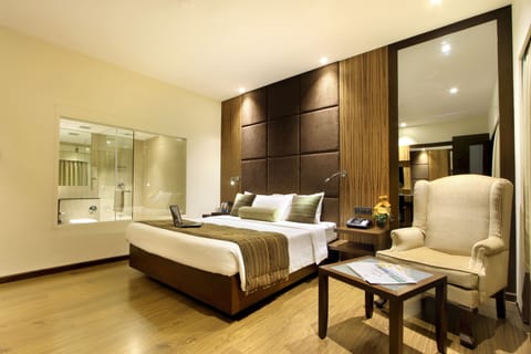 Executive Double Room | Minibar, in-room safe, desk, laptop workspace
