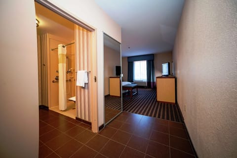 Suite, 1 King Bed, Accessible, Non Smoking | Bathroom shower