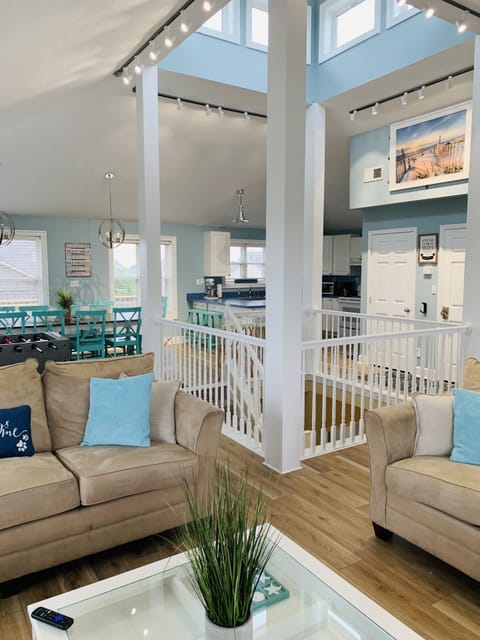 Bright open-concept living space