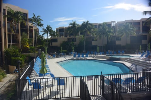 Plenty of seating around the new pool or upstairs sundeck.