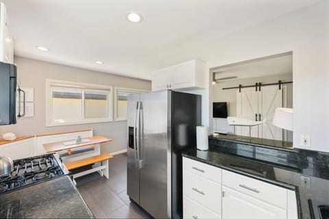Dining room with breakfast nook from kitchen