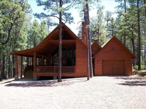 From the Driveway.... Cabin backs to the Mountain Preserve.