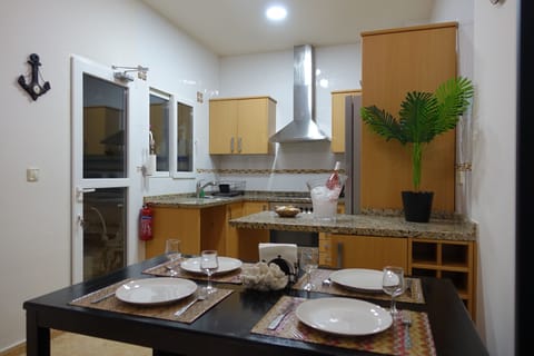 Beautiful kitchen with dining table