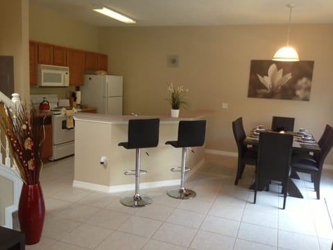 Kitchen area with the bar