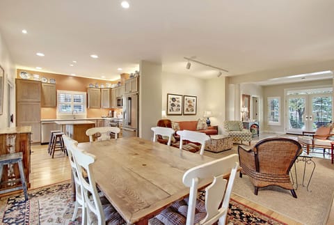 Dining Table - Seats 6 Guests - Plus 3 Bar Stools