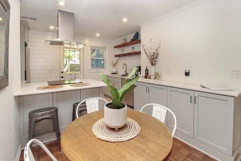 dining table looking towards backyard